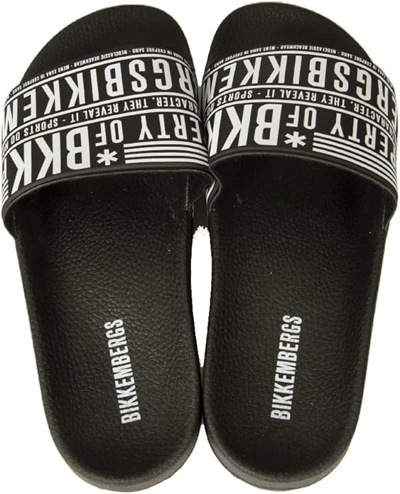 Ciabatte a Fascia Uomo Bikkembergs Nero con Logo