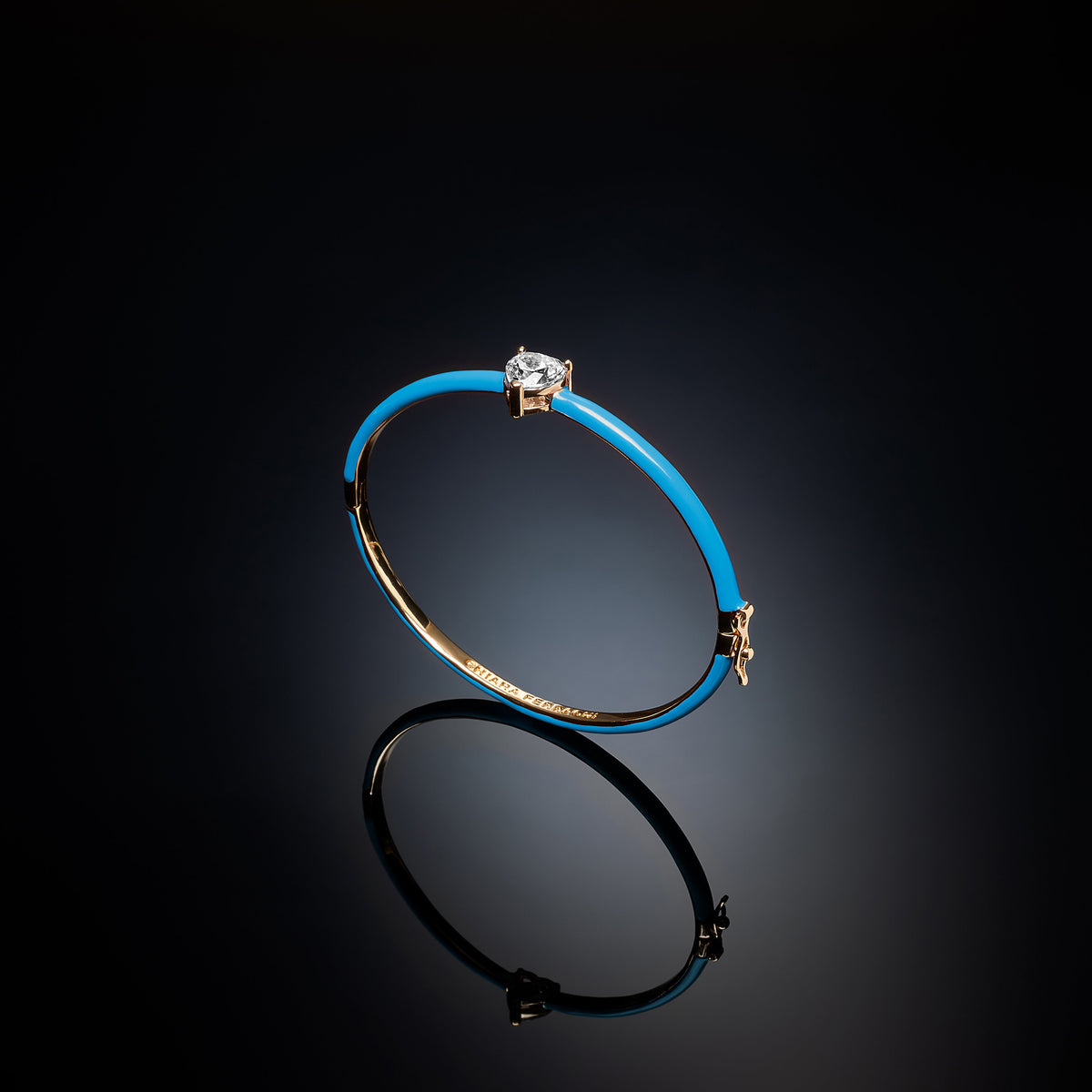 Chiara Ferragni Love Parade Bracciale Oro Blu 60mm