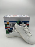 Sneakers Bianche in pelle sintetica con dettagli verdi