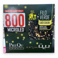 Catena Luminosa PreQu Italia 800 MicroLED Luce Calda – Filo Verde 16 m