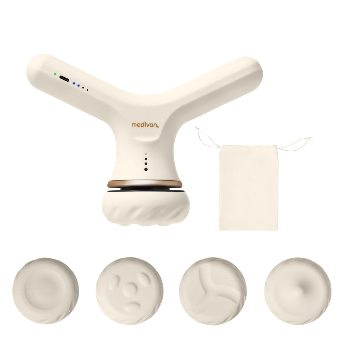 Massaggiatore Corpo Anticellulite con 4 Accessori Intercambiabili