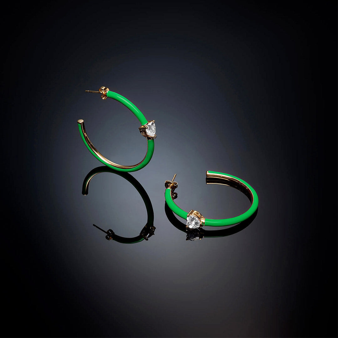 Chiara Ferragni Love Parade Orecchini Verde 40mm