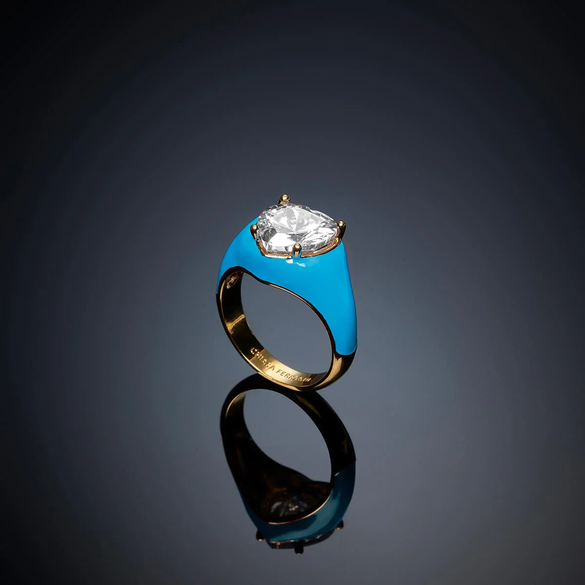 Chiara Ferragni Love Parade Anello Oro Blu