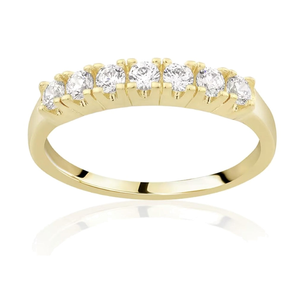 Plaque Anello Solitario Oro Placcato 3 Micron CZ