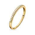 Plaque Anello Oro donna Placcato 3 Micron Pietra