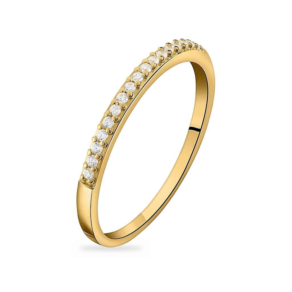 Plaque Anello Oro donna Placcato 3 Micron Pietra