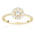 CLEOR Plaque Anello Pavé Oro Placcato 3 Micron CZ Misura 56