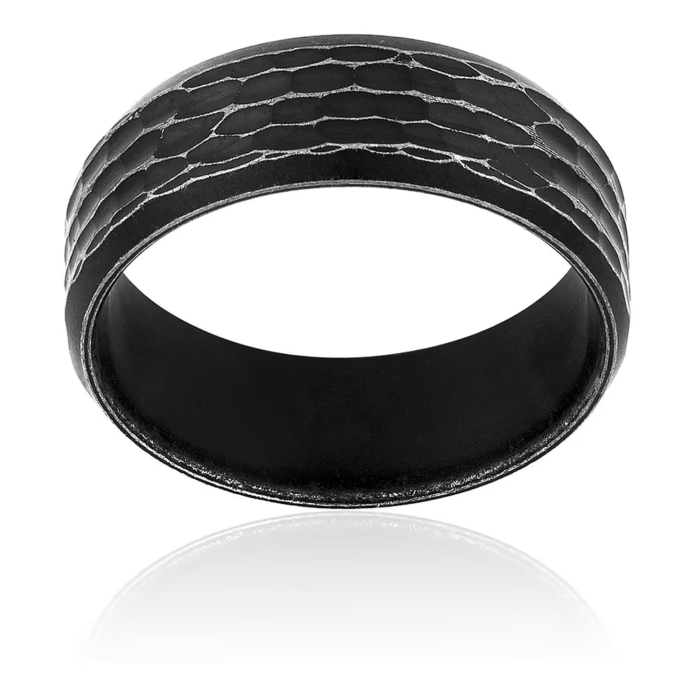 Anello acciaio uomo