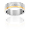 CLEOR Acciaio Anello Steel Oro Argento Misura 60