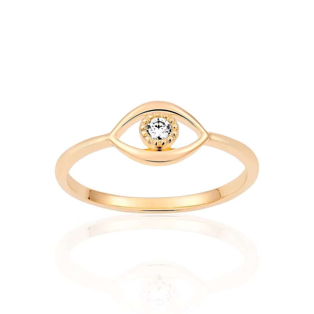 Anello donna IRMA IMPALA placcato in oro giallo e zirconi cubici bianchi