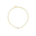 CLEOR Plaque Bracciale Oro Placcato 3 Micron CZ 17+1 cm