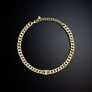 Chiara Ferragni Bossy Chain Collana Pave Bianca