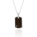 CLEOR Acciaio Collana Steel CZ 50 cm