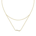CLEOR Plaque Collana Oro Placcato 3 Micron CZ 42+3 cm