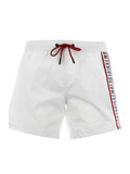 Short boardshort white/red Bikkembergs