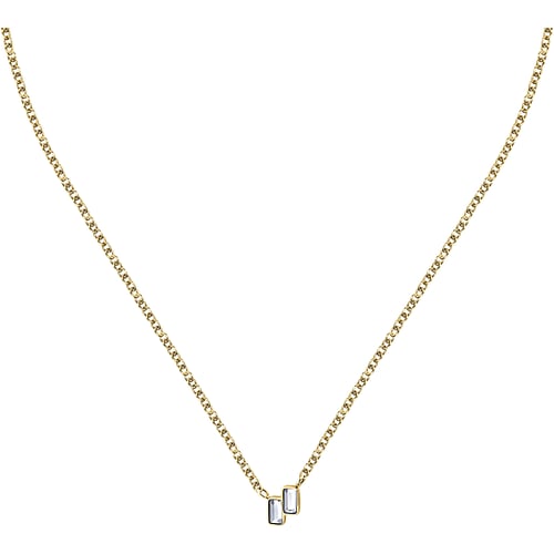 NOELIE Collana Acciaio Baguette Cristalli 42+3 cm