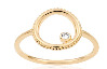 CLEOR Acciaio Anello Steel Oro CZ Misura 58